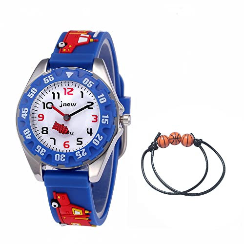 MUXIJIA Kinder Uhren für Jungen ab 3-10 Jahre, 30M wasserdichte Junge Uhr Analog Quarzuhr Cute 3D Cartoon Armbanduhr Silikon Armband Kinderuhr