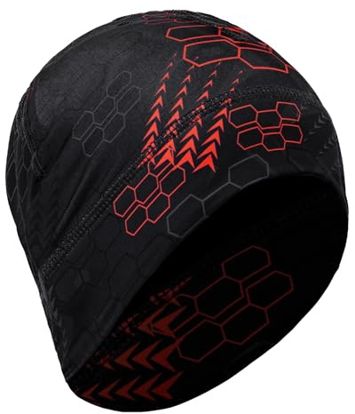 Gorro térmico de Invierno – Resistente al Viento, Gorro cálido para Actividades al Aire Libre o para Llevar Debajo del Casco de Ciclismo (Rojo)
