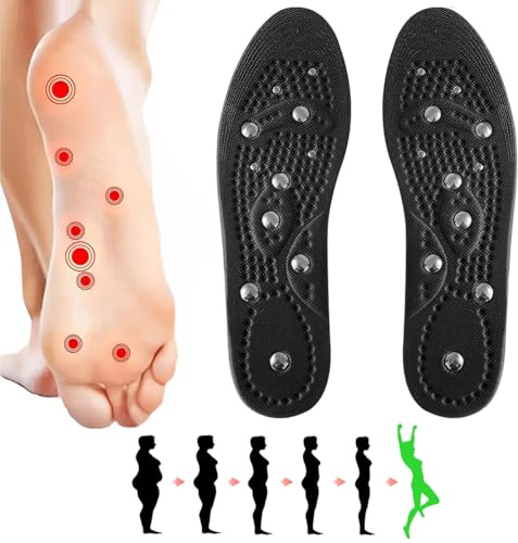 OPVYAEU Plantillas Magnéticas, 1 Par Plantillas Magnéticas, Reflexología Acupresión Mejorar la Circulación Sanguínea Fascitis Plantar Cuidado de la Salud del Pie (35-40)
