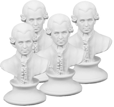 Ciieeo 4stücke Mini-Musiker-büstenstatue Aus Kunstharz Tolle Musiker-skulptur Als Schreibtisch-Dekoration Harz-büsten-Statue Für Home Decor Exquisites -büsten-Ornament Mit