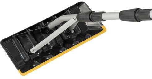 SOARS Schneeschaufel Dach, Schneeschieber mit Teleskopstange 200-630 cm, Dachräumer Aluminium mit Kantenschutz, Dachschneeräumer, Schneeräumer