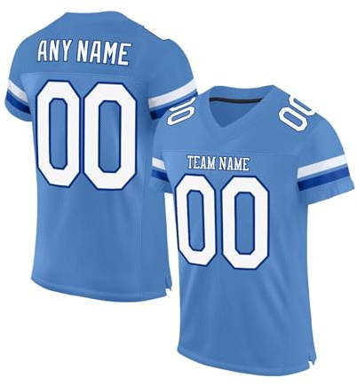 Maillot Personnalisé de Football Américain avec Nom et Numéro de l'équipe