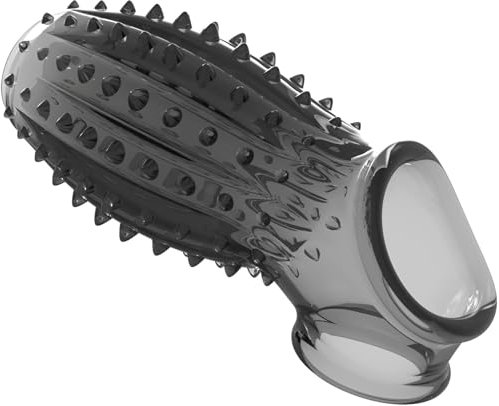 Kutocesy Manicotto Trasparente per il Guaina Pene in TPE con Struttura Giocattolo Riutilizzabile per Coppie e Uomini (Black)