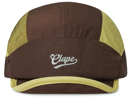 CLAPE Casquette de Cyclisme Casquette de Vélo à Bord Court Bord Souple Respirante Séchage Rapide 5 Panel Running Cap Chapeau de Baseball Sport Hat Protection UV Cycling Cap Brown BSSD2566