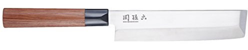 Kai Europe MGR-165N Seki Magoroku Red Wood - Coltello Nakiri, lama da 16.5 cm, manico in legno