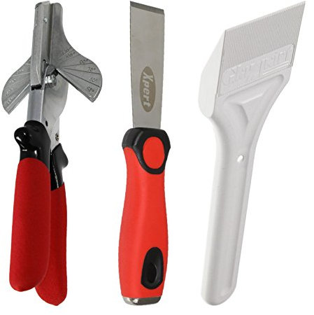 Chisel Edge Bead Knife & Universal Stanley-Type Mitre Shears Plus Paddle Glazing/Delglazing UPVC Window/Door Tool Kit