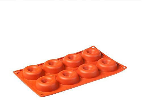 Pavonidea FR010CRF.1 Stampo in Silicone Multiporzione Savarin 8 Impronte Mono, Marrone