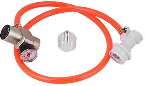 CO2 minigasregulator Keg rostfritt stål minigasregulator Co2-regulator adapter tryckmätare laddningskit soda tillbehör