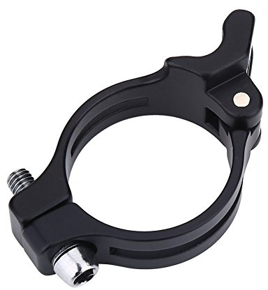 Abrazadera de cambio delantero, 2 tamaños icleta icleta Abrazadera de cambio delantero Adaptador Clip Ciclismo Accesorio(31.8mm Negro)