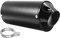 Motorrad Auspuff Schalldämpfer, 28mm Universal Edelstahl Schalldämpfer Hinten Auspuffrohr mit klemme für 50cc 110cc 125cc ATV Dirt Pit Quad Bike Motocross, Schwarz