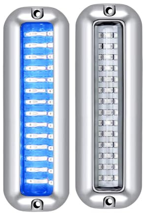 LED Marine Courtesy Lights, MACHSWON Marine Boat Lights Transom Stern Anchor Deck Courtesy Light For Pontoon Fishing Boat Kayak Sailboat, Transom Mount Stern Anchor Lamps, Blue Light