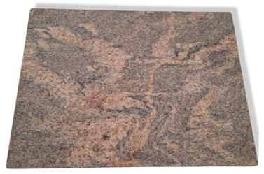 Kalu creations Planche à découper en granit résistant à la chaleur, plan de travail naturel, idéal pour viande et légumes, grandes planches à découper en granit naturel 40 x 30 x 1,5 cm - Multicolore