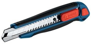 BOSCH H11-12100-1 18mm Snap-Off Utility Knife | Soft Grip, Slider Mechanism, and Integrated Blade Snap