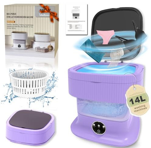 Mini Waschmaschine, 14L 2kg Camping Waschmaschine