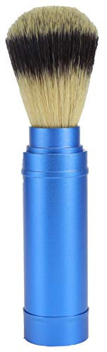 Pennello da Barba Pennello da Barba Portatile da Uomo Pennello da Barba Strumento per Toelettatura con Manico in Metallo per Viaggi in Bagno di Casa