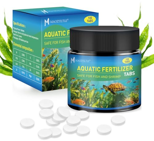 Maozyiltle Root Tabs, Aquarium Plant Fertilizer, Aquarium Water Care Tabs, 100 Tabs Aquarium Plant Food Safe for Fish and Shrimp, Aquatic Plant Fertilizer for Planted Aquarium Substrate (100)