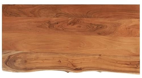 Eleganz Tavolo in legno massello 80 x 40 x 3,8 cm, in acacia con bordo dell'albero, superficie naturale per cucina, sala da pranzo o ufficio, durevole ed ecologico