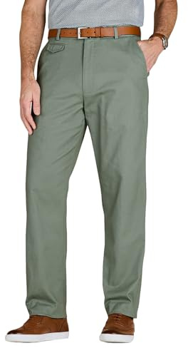 Pegasus Men's Cotton Chino Trousers with Stretch Waistband | Versatile, Comfortable & Stylish Smart Casual Pants