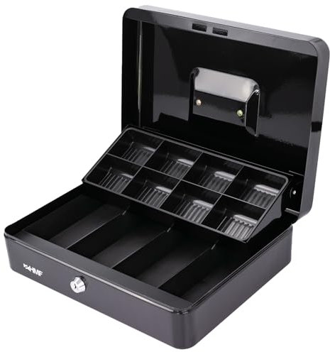 HMF 15130-02 Geldkassette Marktkassette 30 x 24 x 9 cm, schwarz