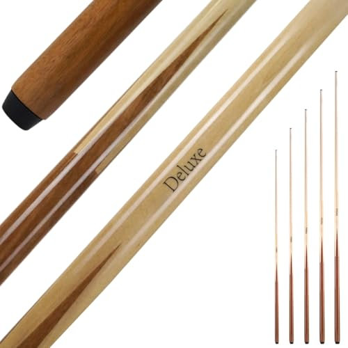 Winsport einteiliger Billard Queue Deluxe, robuster Pool Cue aus Ahornholz, 140 cm, 12mm Schraubleder Spitze, Kinder und Erwachsene, Billardqueue Gastronomie Jugendeinrichtungen