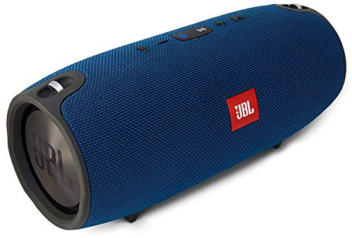 JBL Xtreme Spritzwasserfester Tragbarer Bluetooth Lautsprecher mit 10,000 mAh Akku, Dualem USB-Ladeanschluss und Freisprechfunktion - Blau