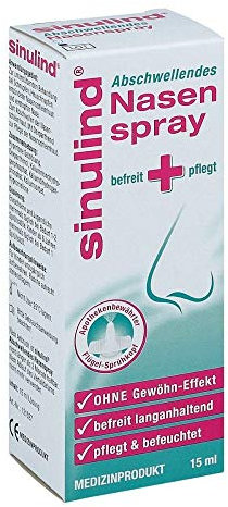 Klosterfrau Sinulind Nasenspray | 15ml | bei Schnupfen & Erkältung | wirkt abschwellend & befreit die verstopfte Nase | ohne Gewöhneffekt | pflegt & befeuchtet | für Erwachsene & Kinder