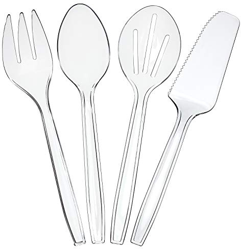 Plasticpro Clear Serving utensils (24, Serving Utensils Set)