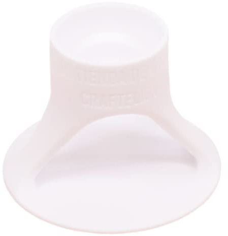 Craftelier - Supporto per colla, colla e adesivi in tubo | Misure circa Diametro 6,1 cm Base, 2,9 cm Ugello Superiore e 1,5 cm Ugello Inferiore - Colore Bianco