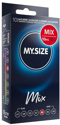 My.Size Mix Condoms Size 5, 60 mm, Standard Pack, Contains 10 Pieces