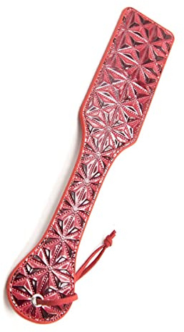 LOCKISH Spanking Paddles for Adults,Leather Spanking Paddle,Riding Crop,Short Riding Whips With fun,RED