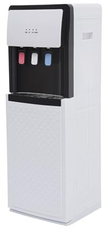 Distributore di acqua calda e fredda, erogatore di acqua calda e fredda con carico a pavimento, per casa e ufficio, bianco, dispenser per acqua calda e fredda