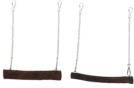 Toddmomy 2pièces Balançoire pour Oiseaux Perche pour Oiseaux De Compagnie Perche pour Activités Jouets Pratiques Bâtons Debout Fournitures pour