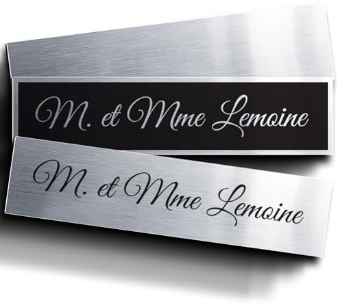 Plaque boite aux lettres| personnalisable 4 lignes| ANNODISE 100 x 22 | Matériaux durables et inoxydables | Fabriqué en France