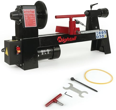 Wood Lathe Machine, 8x 12 inch Benchtop Wood Lathe,1/3 HP Infinitely Variable Speed 750-3200 RPM,for Woodworking, Woodturning