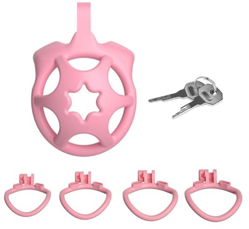 Bärbar skyddsbur i harts för män – svart/rosa – storlek S, platt och andningsbar design – sehlZ19 (A-Rosa)