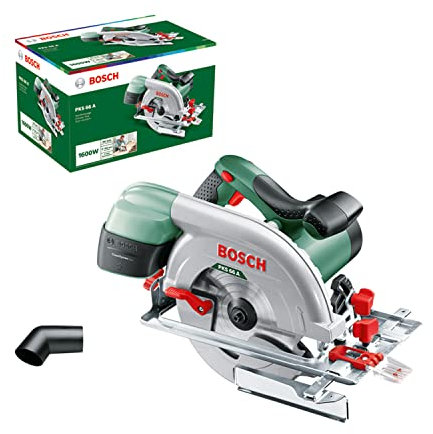 Bosch Kreissäge PKS 66 A (Präzises Sägen in Holz, 1600 Watt, max. Schnitttiefe 66 mm, im Karton)