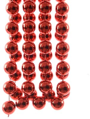 270cm Perlengirlande 2cm Perlenkette rot Christbaumschmuck Weihnachtsschmuck 20mm