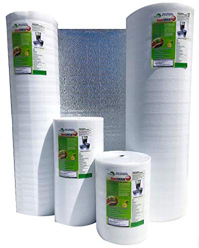SmartSHIELD -3mm 16x50ft Reflective Insulation roll, Foam Core Radiant Barrier, Thermal Insulation Shield - Engineered Foil/White Film