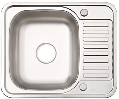 XEMQENER 201 Stainless Steel Kitchen Sink Single Bowl Sinks with Silencer Pad for Home Use Kitchen Bar Small Restaurant (with The downpipe Kit)