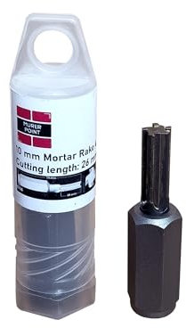 MurerPoint 4 Cutter Masonry Chisel Mortar Rake - 10mm | TCT Chisel Mortar Masonry Joint Raking Router with 26mm Cutting Depth | Repointing Raker Tool, Fast Removal of Old Mortar & Brickwork Pointing