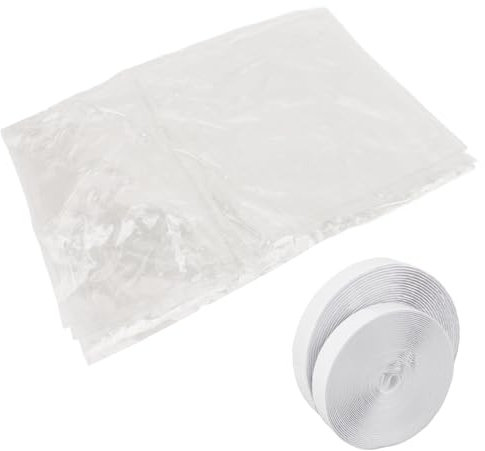 Kit de Aislamiento de Ventanas PE, Película Gruesa Resistente Al Viento, Reutilizable, Plegable, Transparente, Resistente Al Desgarro, para Aislamiento Térmico de Ventanas de
