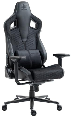 KRAKEN CHAIRS Sedia da gaming in tessuto – nero – Sedia da ufficio – Ergonomica Computer Sedia Gamer – Portata 150 kg – Sedia da gaming – Sedia da gioco – Sedia per PC