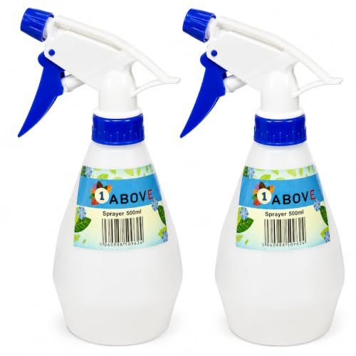 1ABOVE 2 x 500ml Spray Bottles - Refillable Trigger Spray Bottles