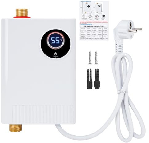Chauffe-eau instantané électronique, 220V 3800W Chauffe-eau instantané de la température, chauffe-eau instantané électrique pour RV cuisine salle de bain