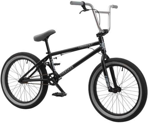 KHEbikes KHE Derrick - Bicicleta BMX de 20 pulgadas, peso ligero, 11,1 kg, BMX Freestyle BMX para principiantes y avanzados, tubo superior de 20,6 pulgadas, 2025, color negro mate