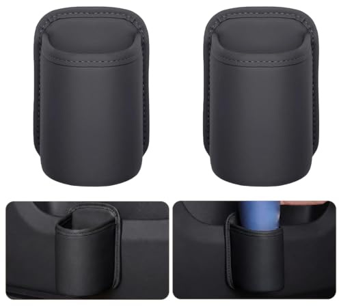 Porte-Gobelet à Clipser en Cuir PU pour Voiture, Voiture Rangement Bouteille d'eau, Porte-Gobelet et Porte-Boisson, Noir