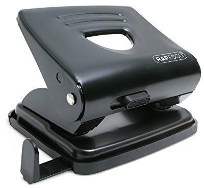 Rapesco 1030 825 2-Hole Metal Punch, 25 Sheet Capacity, Black