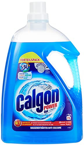 Calgon 2 in1 - Gel, ablandador de Agua contra la Cal y Suciedad en la Lavadora, 3,75 L