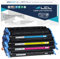LCL Remanufactured Tonerkartusche 124A Q6000A Q6001A Q6002A Q6003A (Schwarz Cyan Magenta Gelb) Ersatz für Laserjet 1600 2600 2605 1015 1017Color 2600n 2605d 2605dn 2605dn xi 2605dtn, CM1015/CM1015mfp