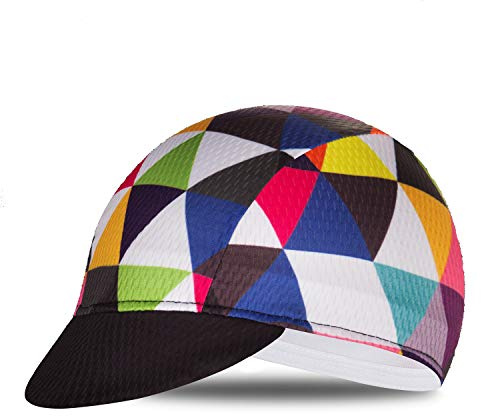 Weimostar Polyester Men Cycling Bike Bicycle Cap MTB Hat Sweat Wicking Outdoors Breathable Multicoloured Triangle